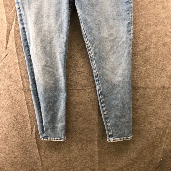 Zara High Rise Skinny Jeans Womens 4 Blue Stretch Light Wash - Picture 4 of 10